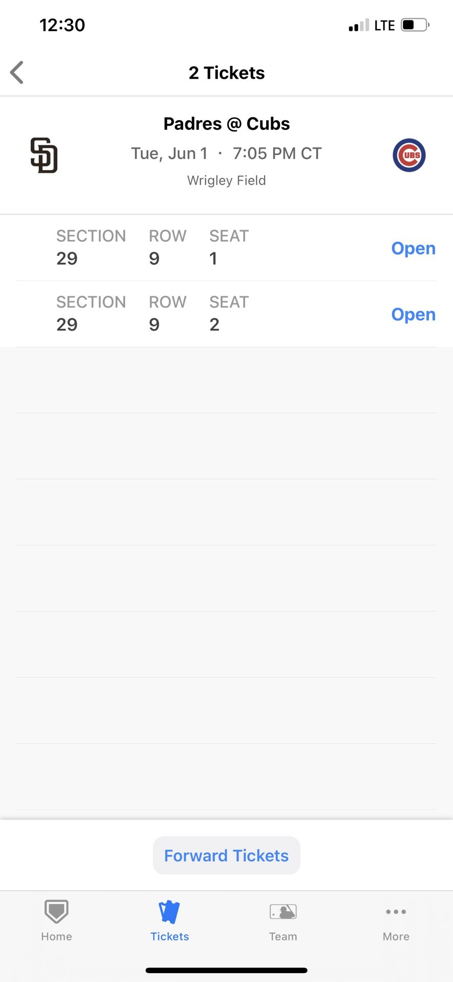 Cubs Padres 6/1