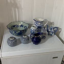 ***NEED GONE Blue Antique China 
