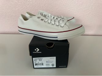 New converse all star white low top men size 8.5/women 10.5