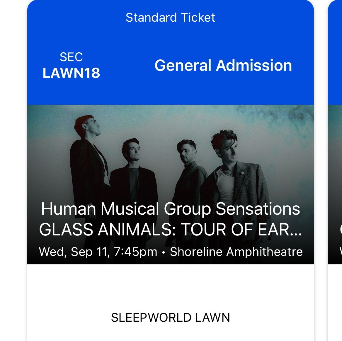 Glass Animals Tix 9/11 GA