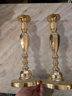 Pair of Vintage Brass Candlesticks