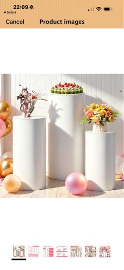 Cylinder for wedding party decor