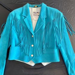 Pioneer Western Wear Turquoise Leather Women’s Jacket —Now $50