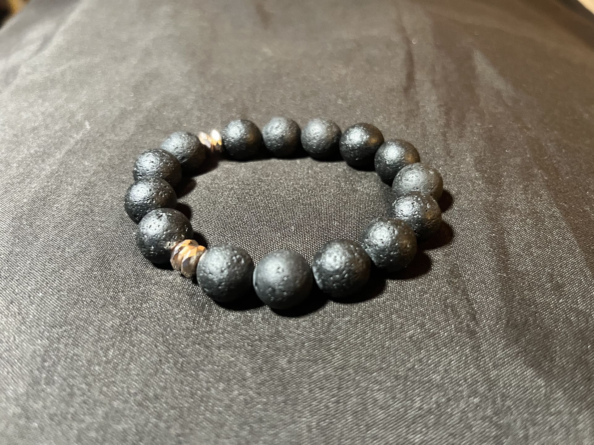 Lava Stone & Hematite Bracelet 
