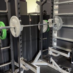 Squat Rack With Bar (weights Not Included)