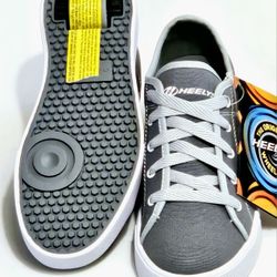 BIG KID'S SIZES 4Y - 7Y: WOLF GREY CANVAS HEELYS SNEAKERS!!