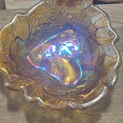 Vintage Indiana Marigold glass dish