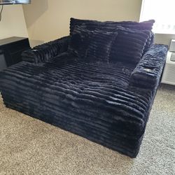 Oversize Chaise Corduroy Fabric 2 Cup Holder & USB OUTLET $599 + Tax