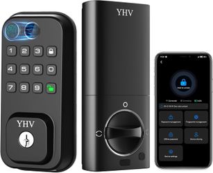 Keyless Smart Door Lock Fingerprint Keypad WiFi App Control Alexa Google Auto Lock Front Door IP54
