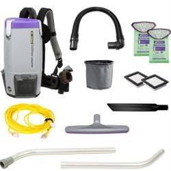 ProTeam Super Coach Pro 6 Backpack Vacuum Commercial with Telescoping Wand Tool Kit, 6 Quart, Corded, 107310
Amazon's Choice. 
Note : Missing extensio