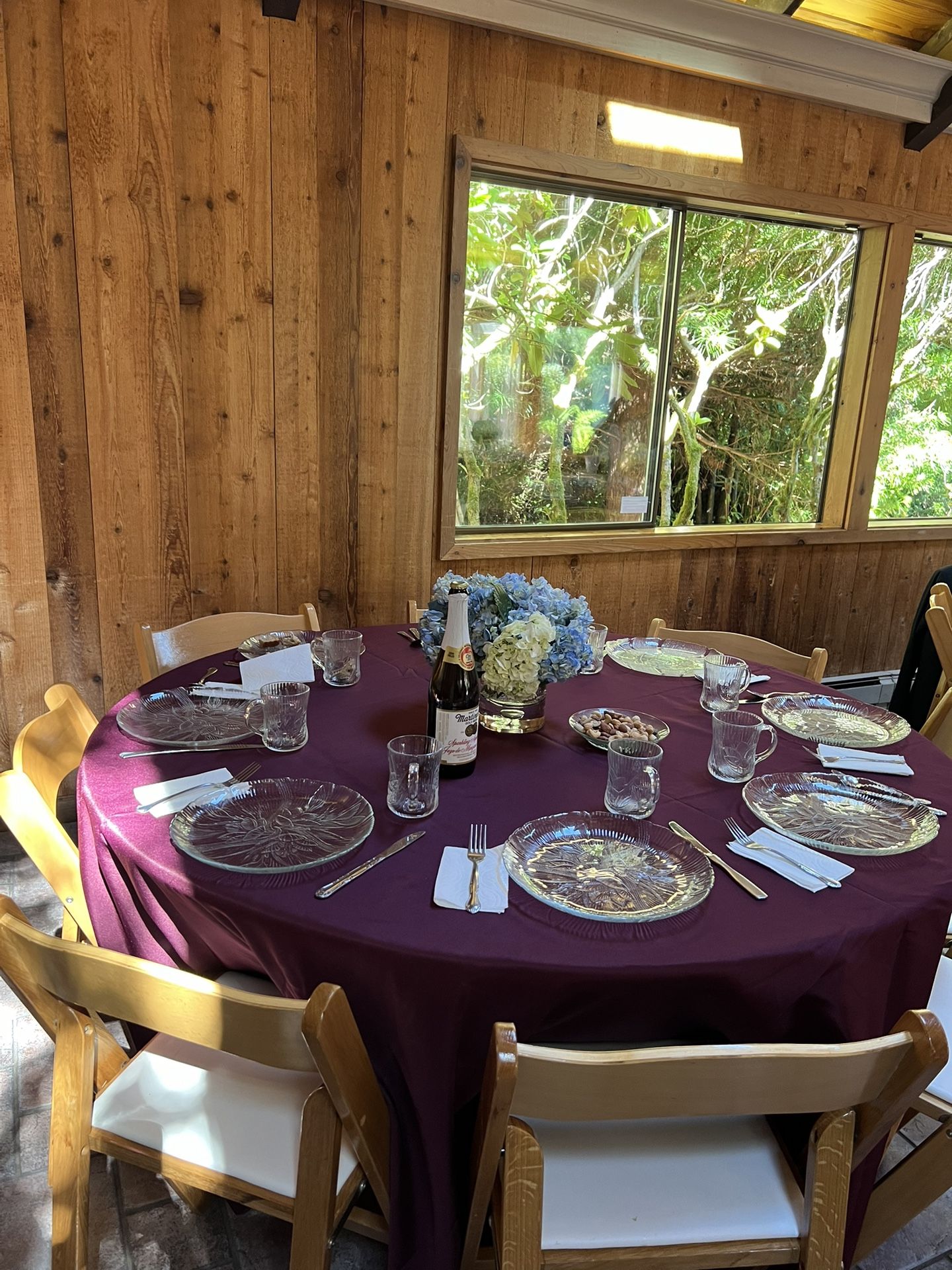 Brand New 120” Burgundy Tablecloths