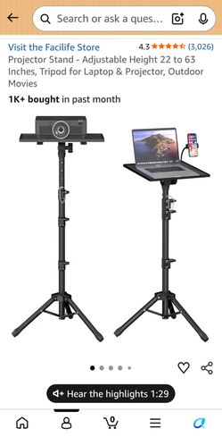 Projector stand and screen