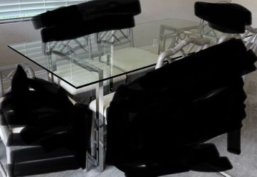 Glass dining room table