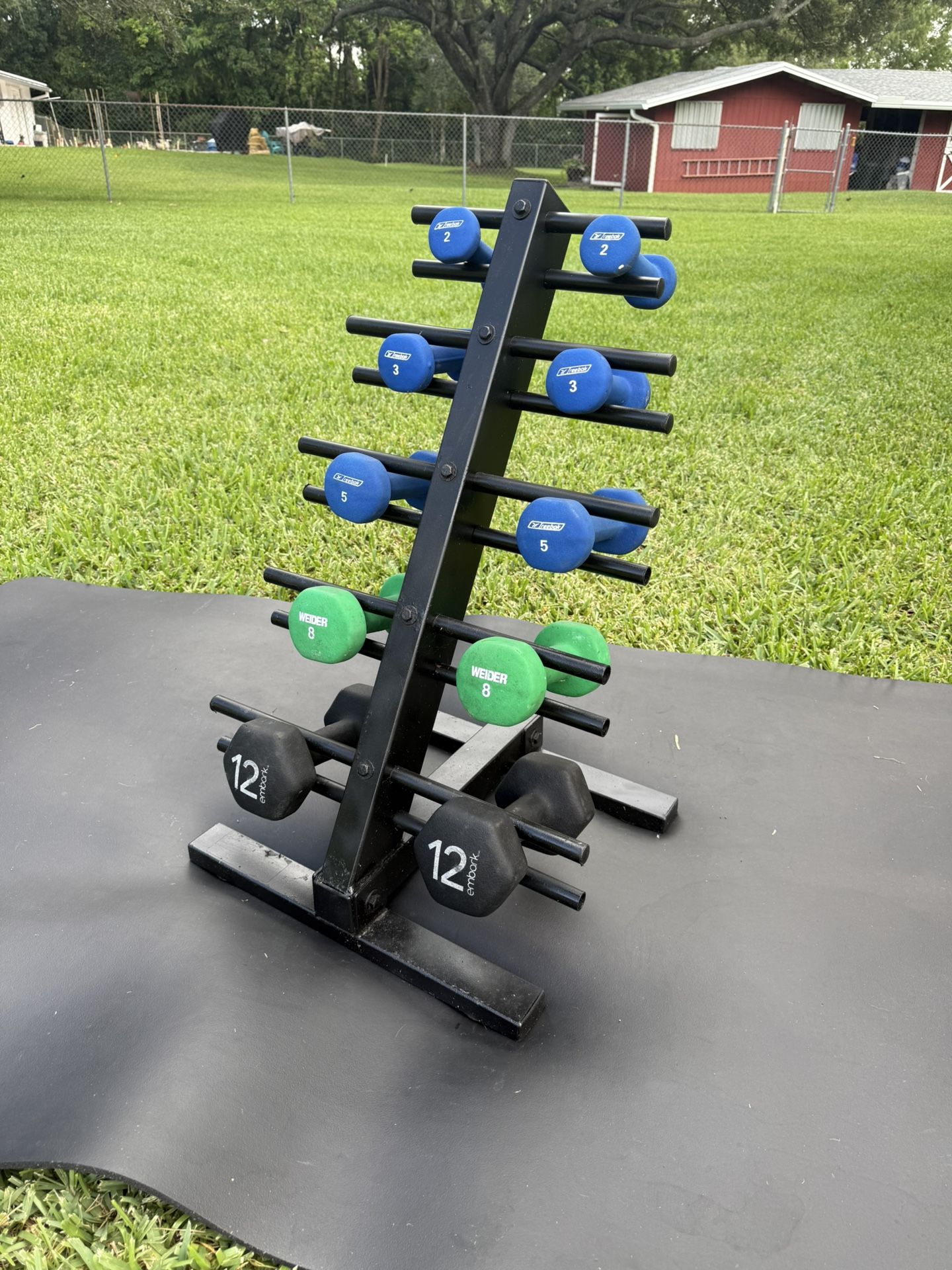 Full Set Of Dumbbells With Rack