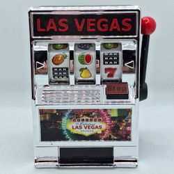 Las Vegas Slot Machine 5" Novelty Coin Bank Works Casino Slots Unique Banks