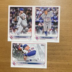 2022 TOPPS UPDATE CHICAGO CUBS 3 CARD ROOKIE LOT 