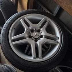 Set Of Amg Rims 18 Inch With Michelin Tires  No Dent No Cracks  Will Fit Mercedes S Class And Cl Class From 2000 To 2006 