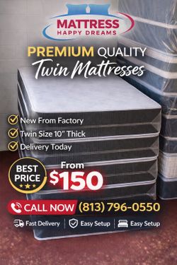 ✨ Brand New Twin Size Mattress 10” Thick – Premium Quality at the Best Price | All Sizes in Stock & Same-Day Delivery Available 🚚