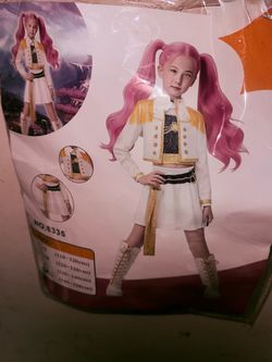 Girls Cosplay Costume Set White and Gold K Pop
