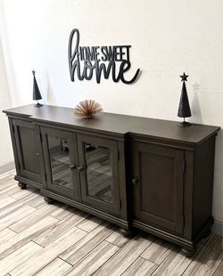 Dark Brown Wood Sideboard Buffet Cabinet free delivery