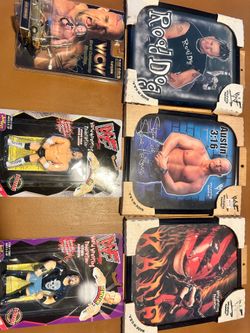 VTG 90s Wrestling 8pc Lot Stone Cold Kane Goldberg WCW Mic Magazine