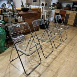 Vintage Acrylic Folding Chairs MCM