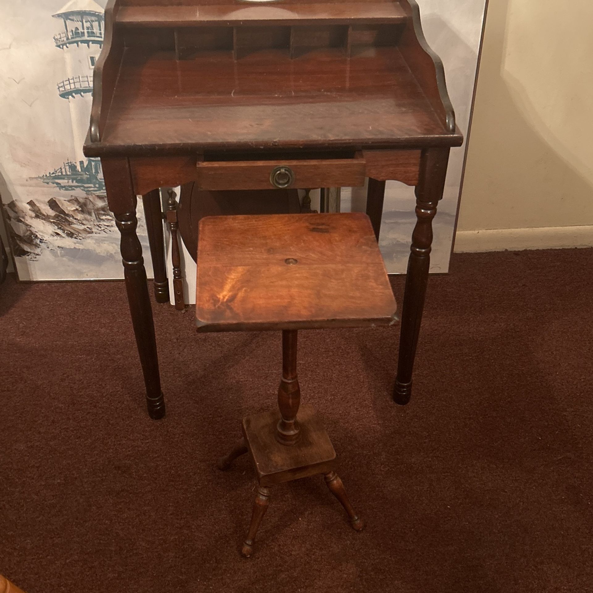 Antique Dark Wood. Adult or Children Desk