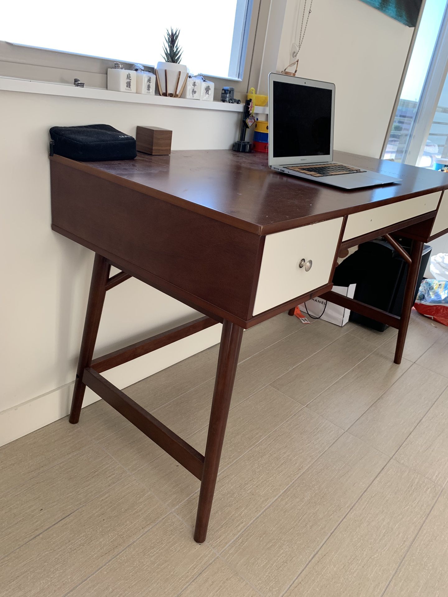 Minimalist desk, beautiful office or home desk