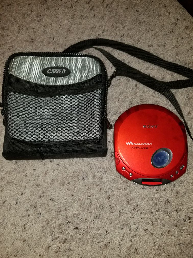 Sony Walkman CD player. D-E350 with carry case