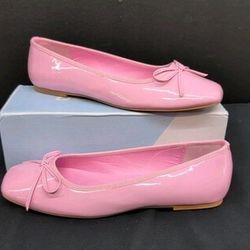 Belovely Piano 5 Patent Ballet Flats Bow Aesthetic Women's Shoes US 7.5 Pink (in box)