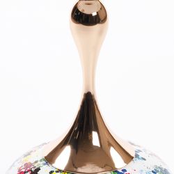 Mermaid Tail End Coffee Table Round Side Table, Modern Metal Pedestal Table, Minimalist Accent Table for Small Spaces, Drink Martini Table Decoration 