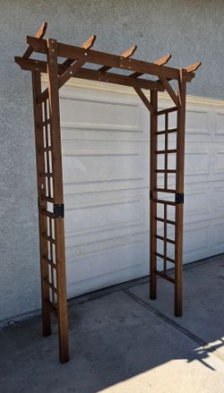 Wooden Garden Arbor Trellis Wedding Arch 7ft