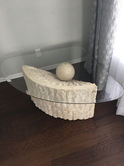 Glass / stone coffee table