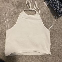 White Halter Top