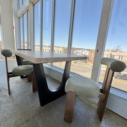 Castlery Sawyer Dining Table Midcentury Modern Minimalist Wood Dining Room Table (🚚 Free Delivery)