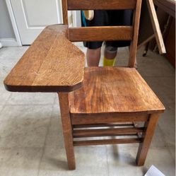 Vintage Wooden School Desk 