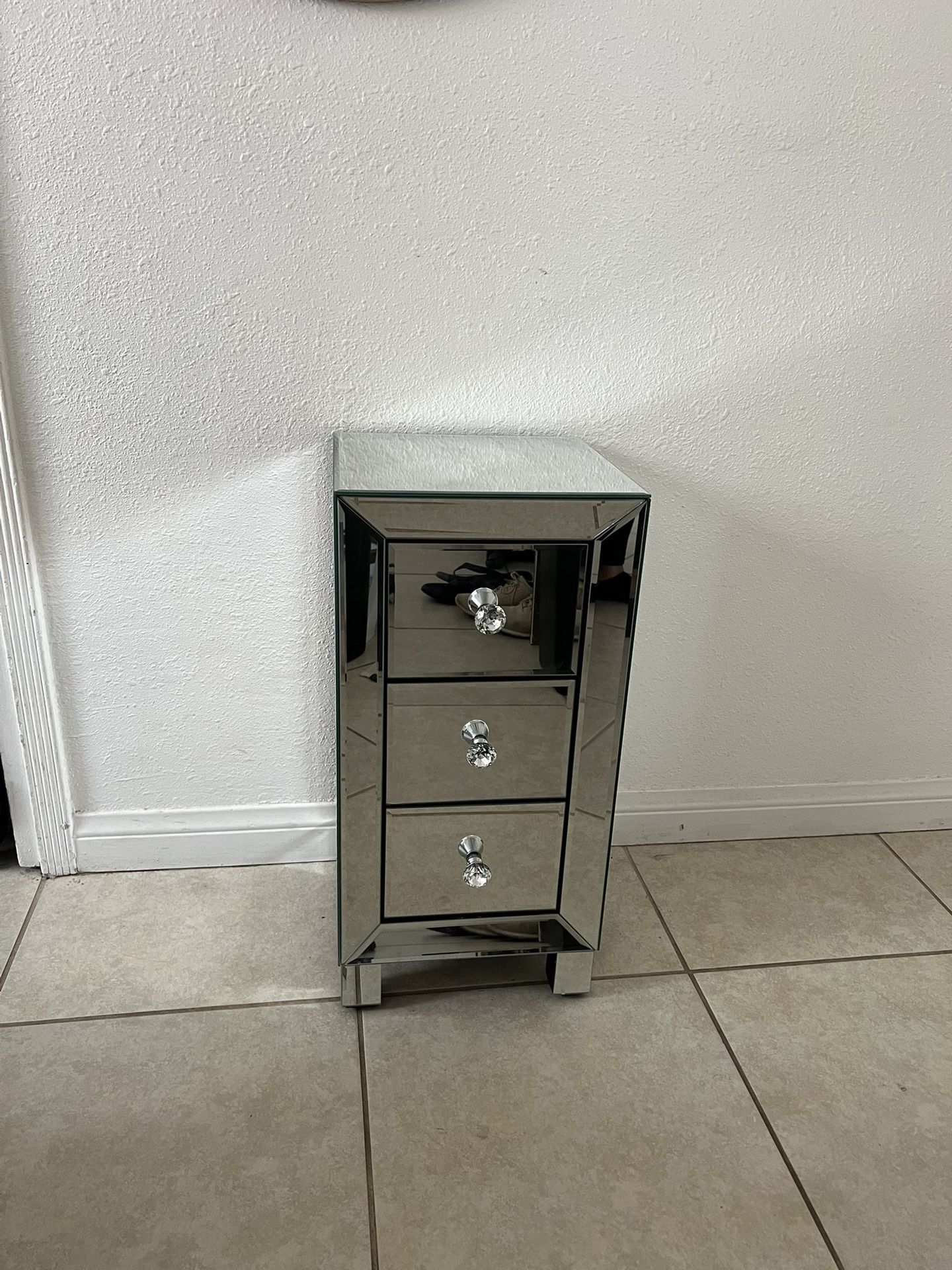 Mirror Modern Side Table Nightstand 