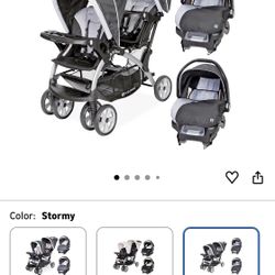 Baby Trend Double Stroller With Carseats