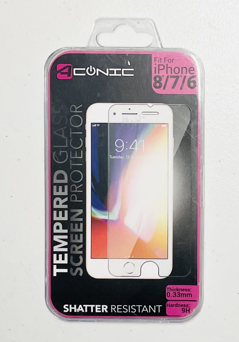 Aconic Tempered Glass Screen Protector Shatter Resistant For iPhone 8/7/6 NEW!!