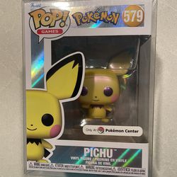 Pearlescent Pichu Pop *MINT* Pokemon Center Exclusive Pokémon 579 with Protector Pikachu Games