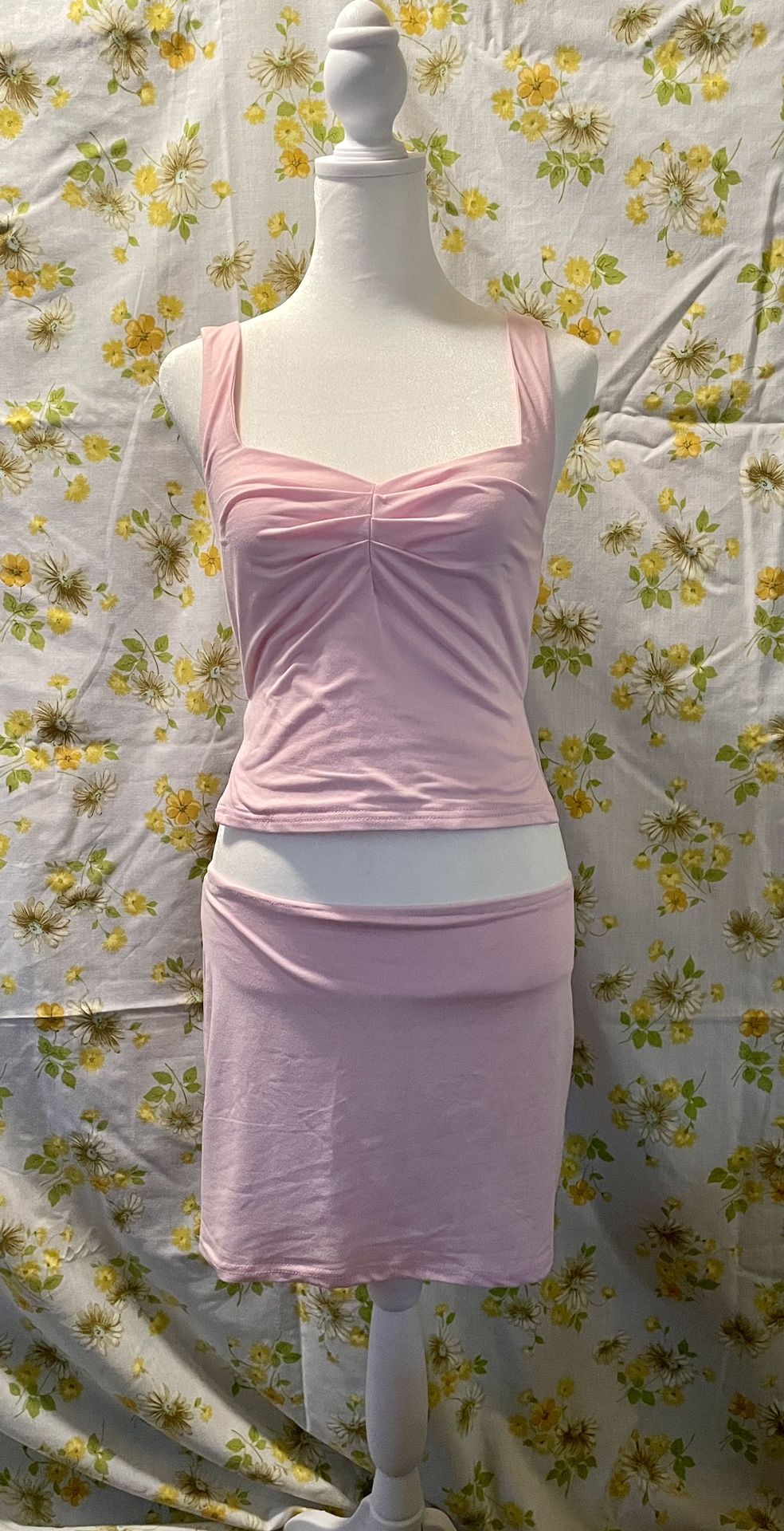 Tank Top And Skirt Set - New - Small