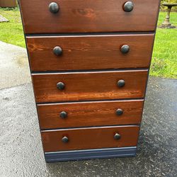 Solid Wood 5 Drawer Dresser
