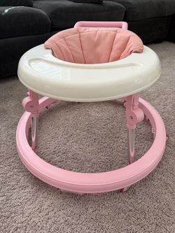 Pink Baby Walker with Tray