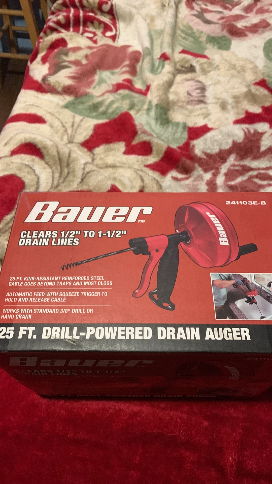 Drain auger. Vivora para abrir drenaje