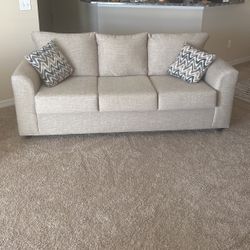 Beige Couch Comes With Pillows