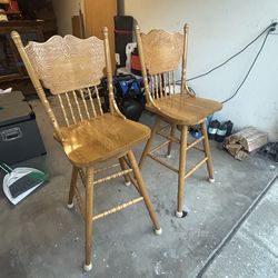Solid Oak Barstools