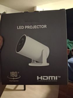 LED Smarr Projector with HDMI and 180° Rotation