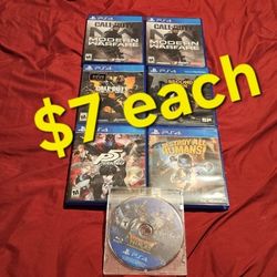 Playstation 4 Ps4 Games $7 Each