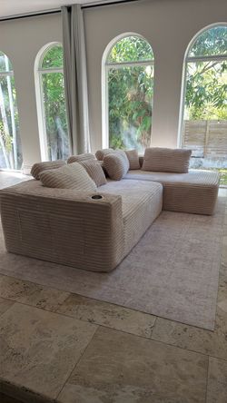 L shape couch full foam
