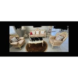 950 European Style Solid Wood Champagne Gold 